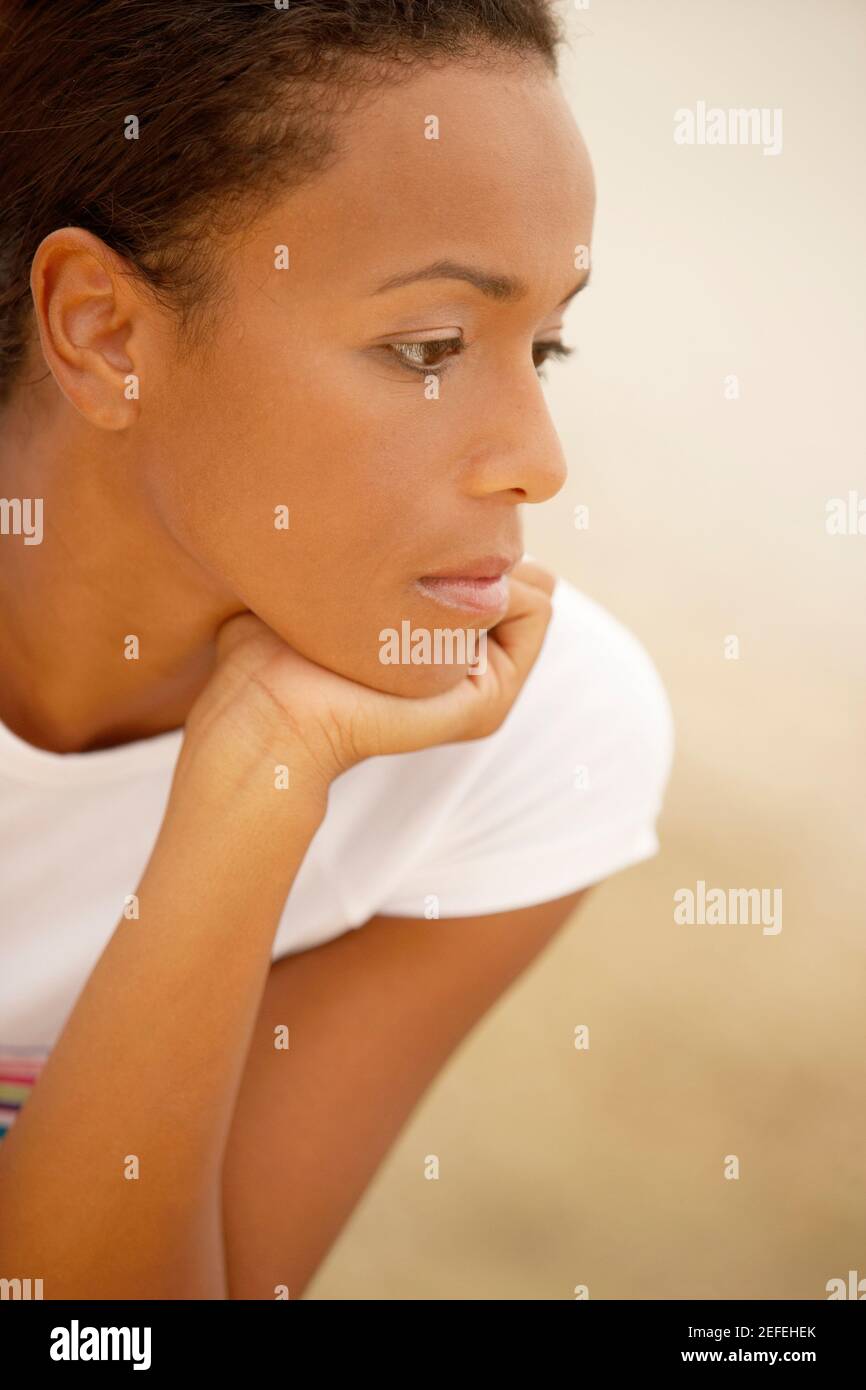 Close up sad african american hi-res stock photography and images - Alamy