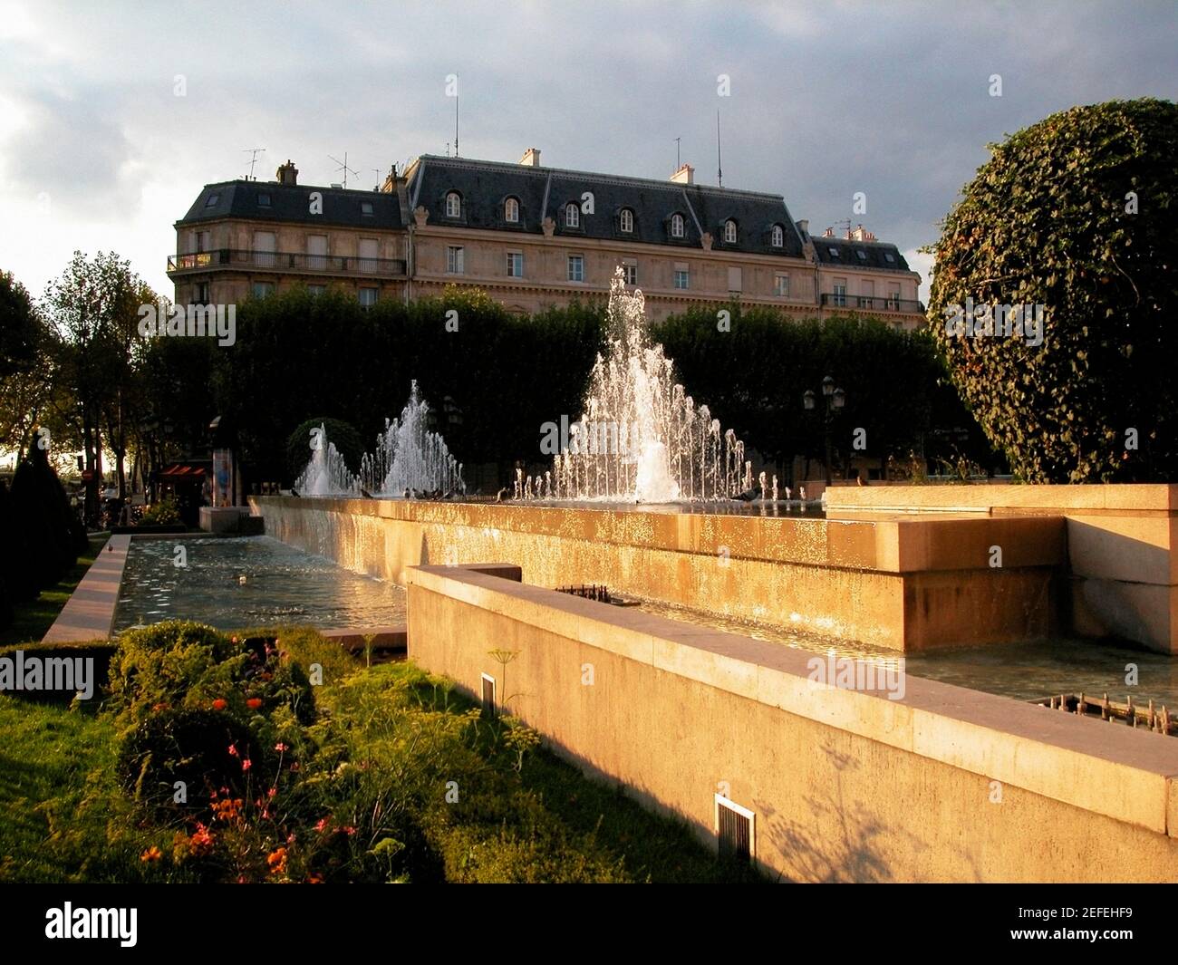 Fountain in front of a building, Paris, France Stock Photo Alamy