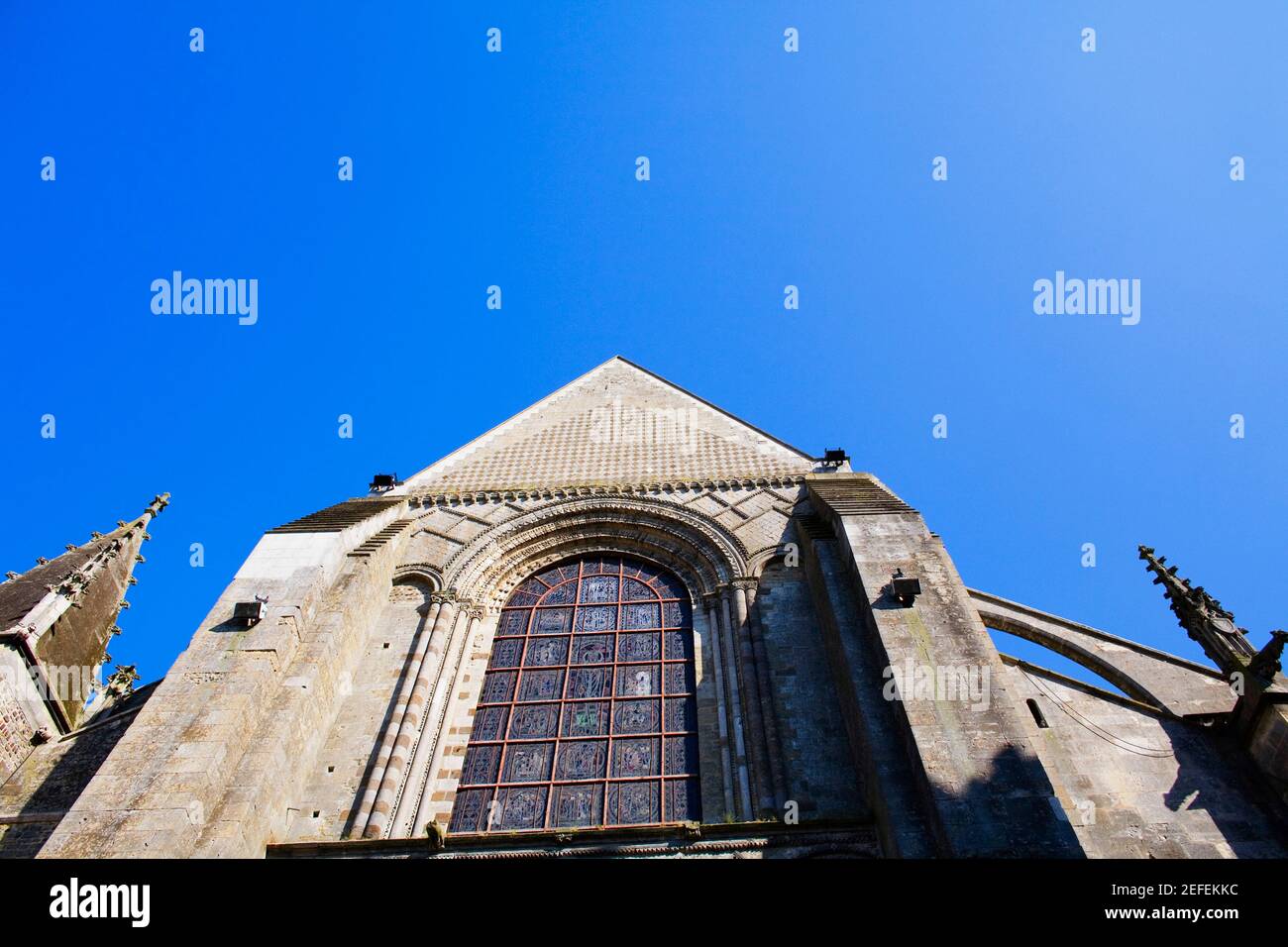 Low angle view of a cathedral, Le Mans Cathedral, Le Mans, France Stock Photo