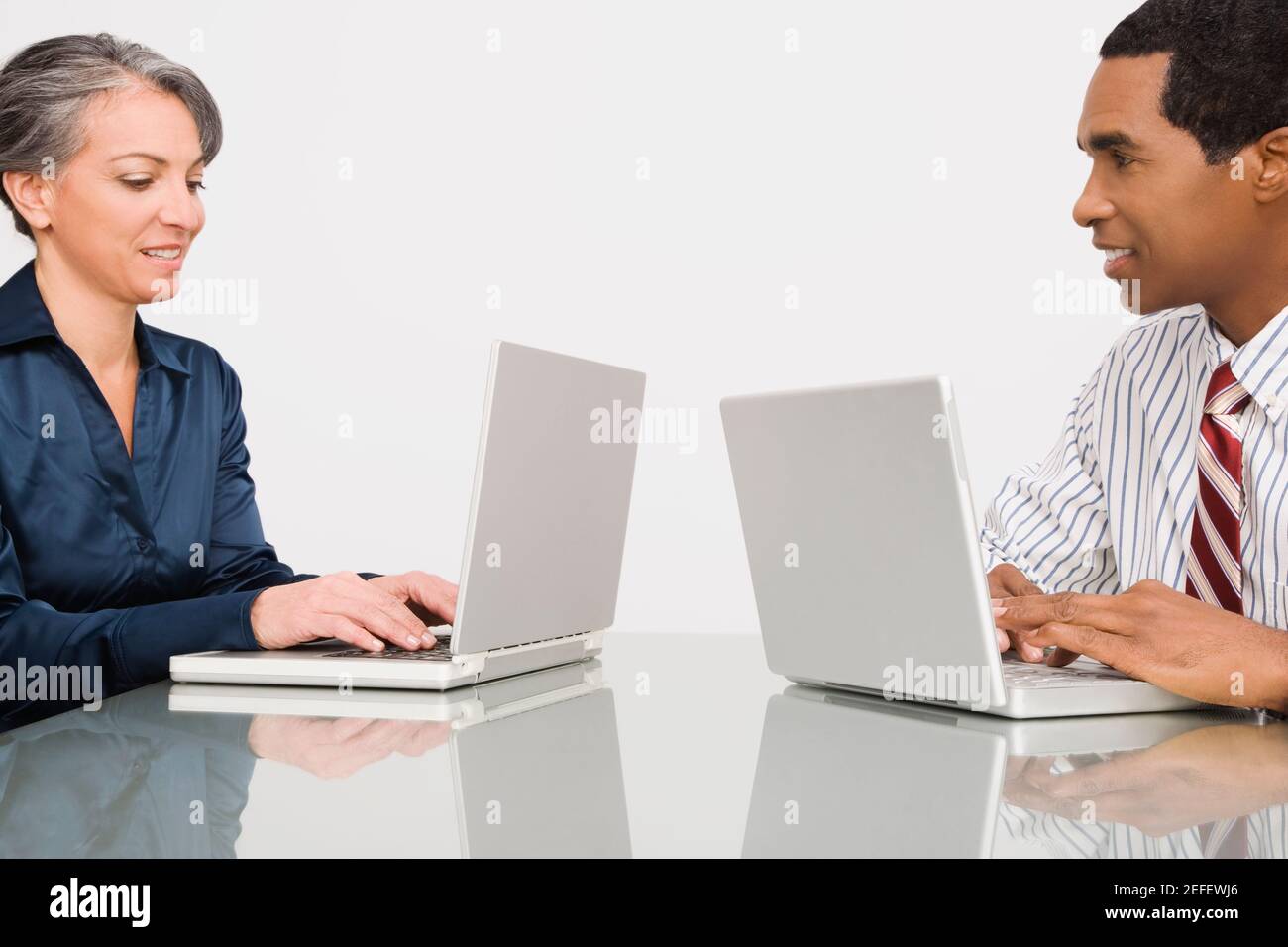 Workplace in white laptops hi-res stock photography and images - Alamy