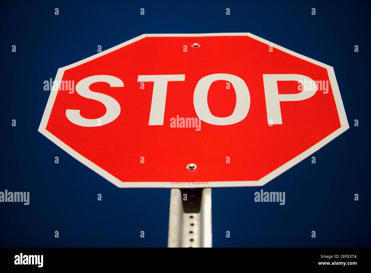 Angled Stop Sign Low angle view of a stop sign Stock Photo - Alamy