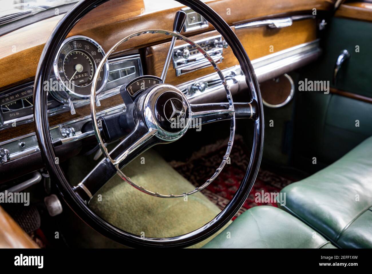 1956 Mercedes Benz '300 Adenauer' on display at 'Cars on Fifth' - Naples, Florida, USA Stock Photo