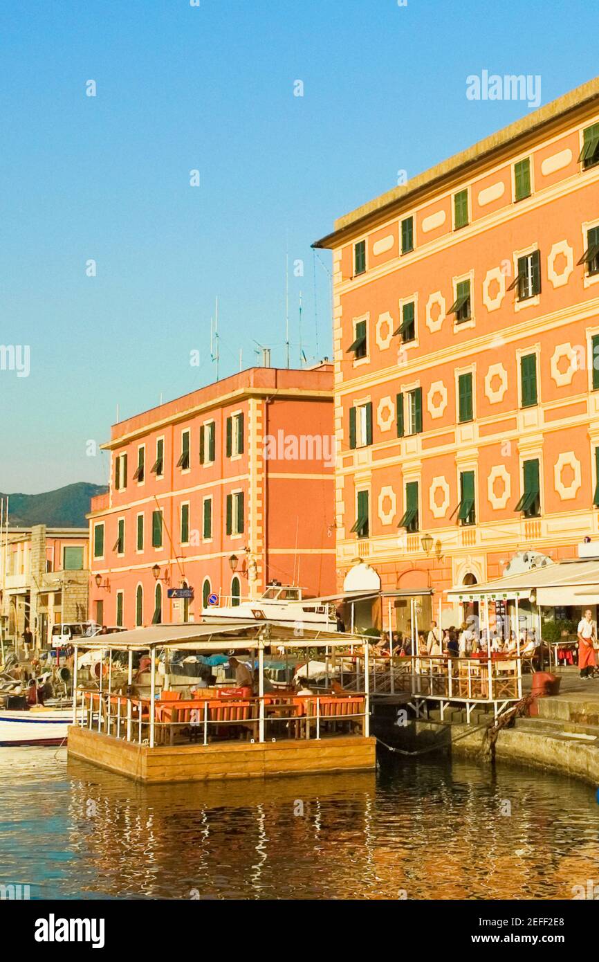 Buildings at the waterfront, Calata Del Porto, Italian Riviera, Santa  Margherita Ligure, Genoa, Liguria, Italy Stock Photo - Alamy