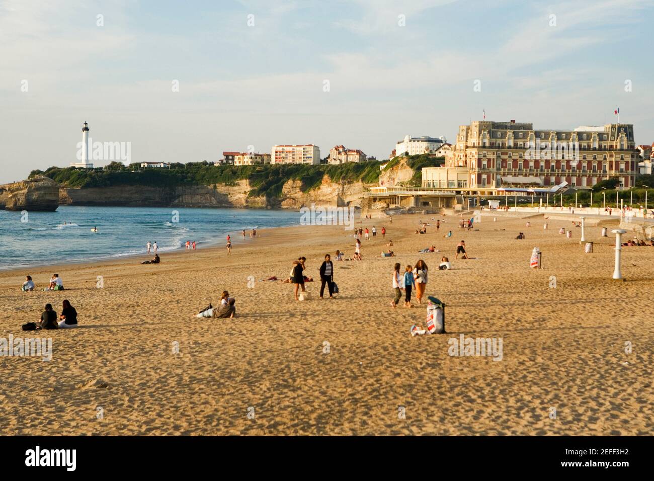 Photo Vintage De La Plage De Biarritz Vers 1910 - Tirage Argentique Original - Format 7x10 Cm