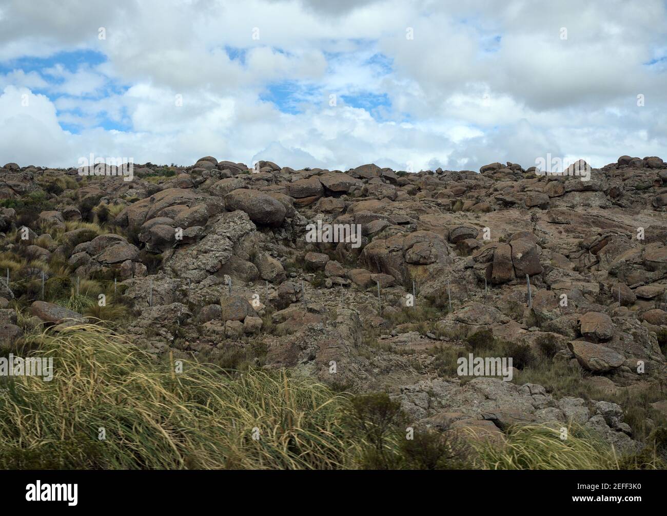 View of the landscape at Altas Cumbres (High Hills) in Cordoba province, Argentina. Stock Photo