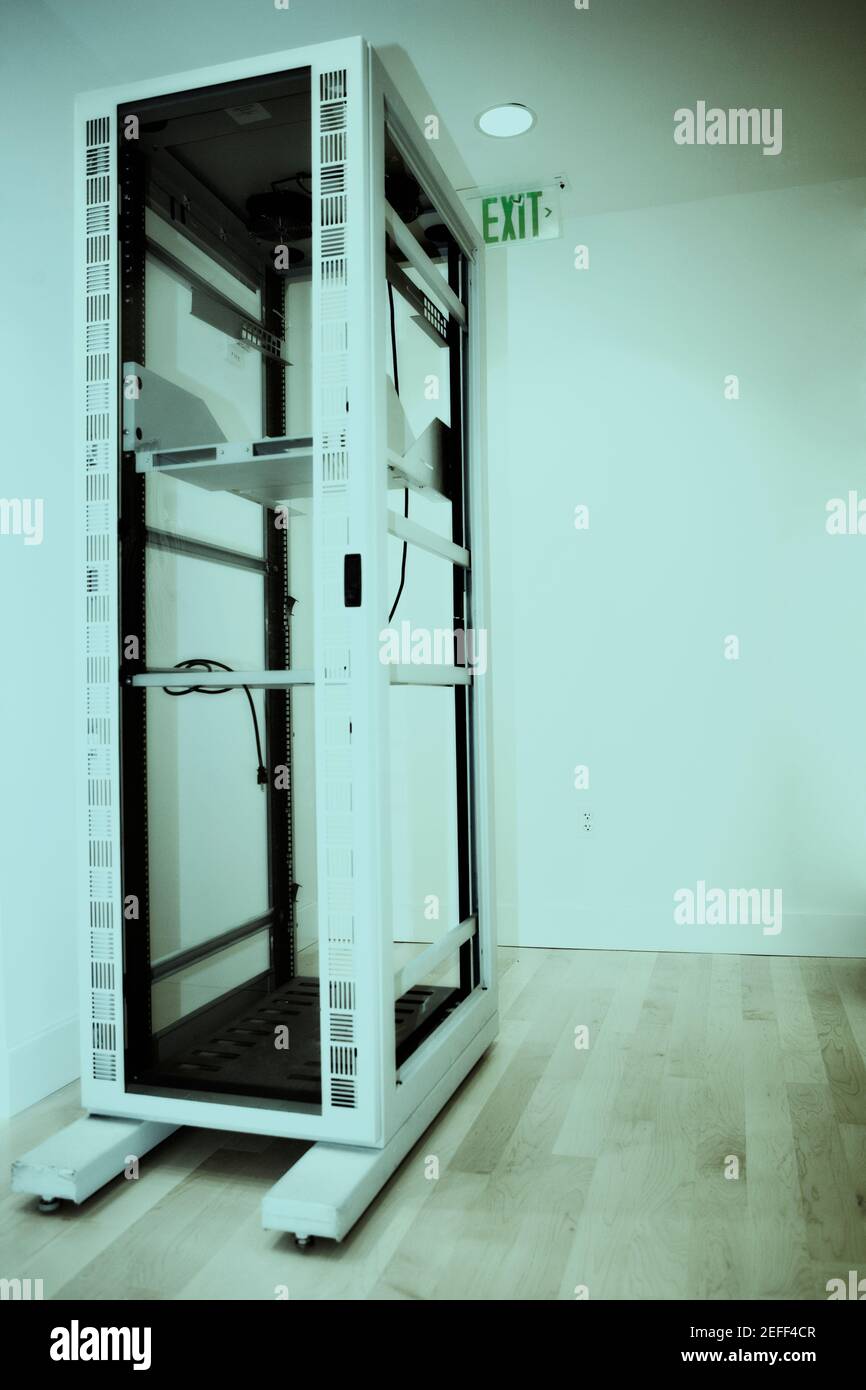 Cabinet in a server room Stock Photo - Alamy