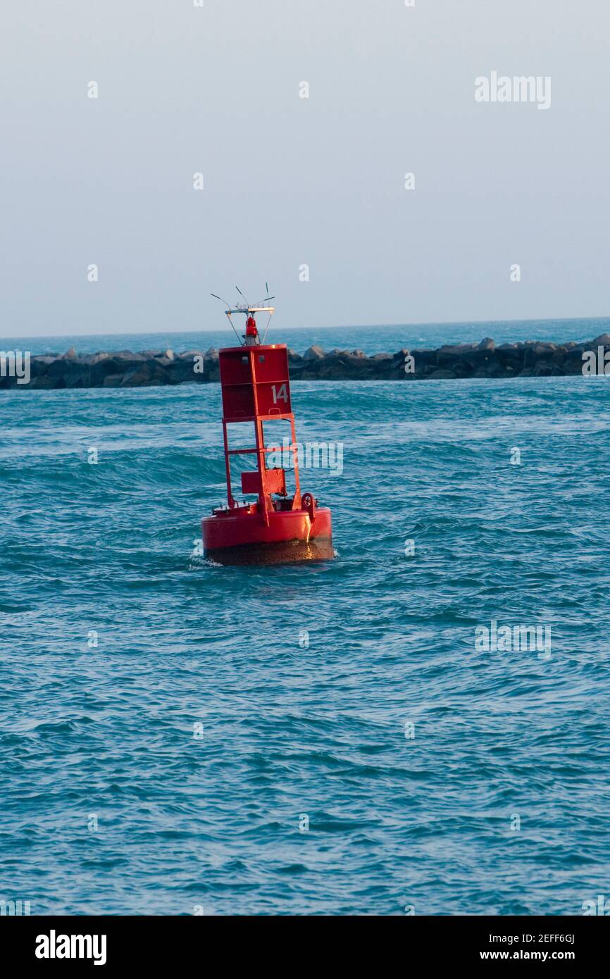 Floating marker in the sea Stock Photo Alamy