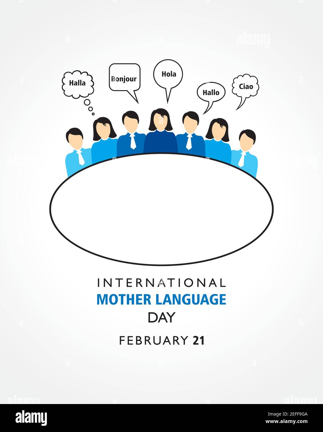 Vector Illustration Of International Mother Language Day Observed On February 21 Stock Vector 0195