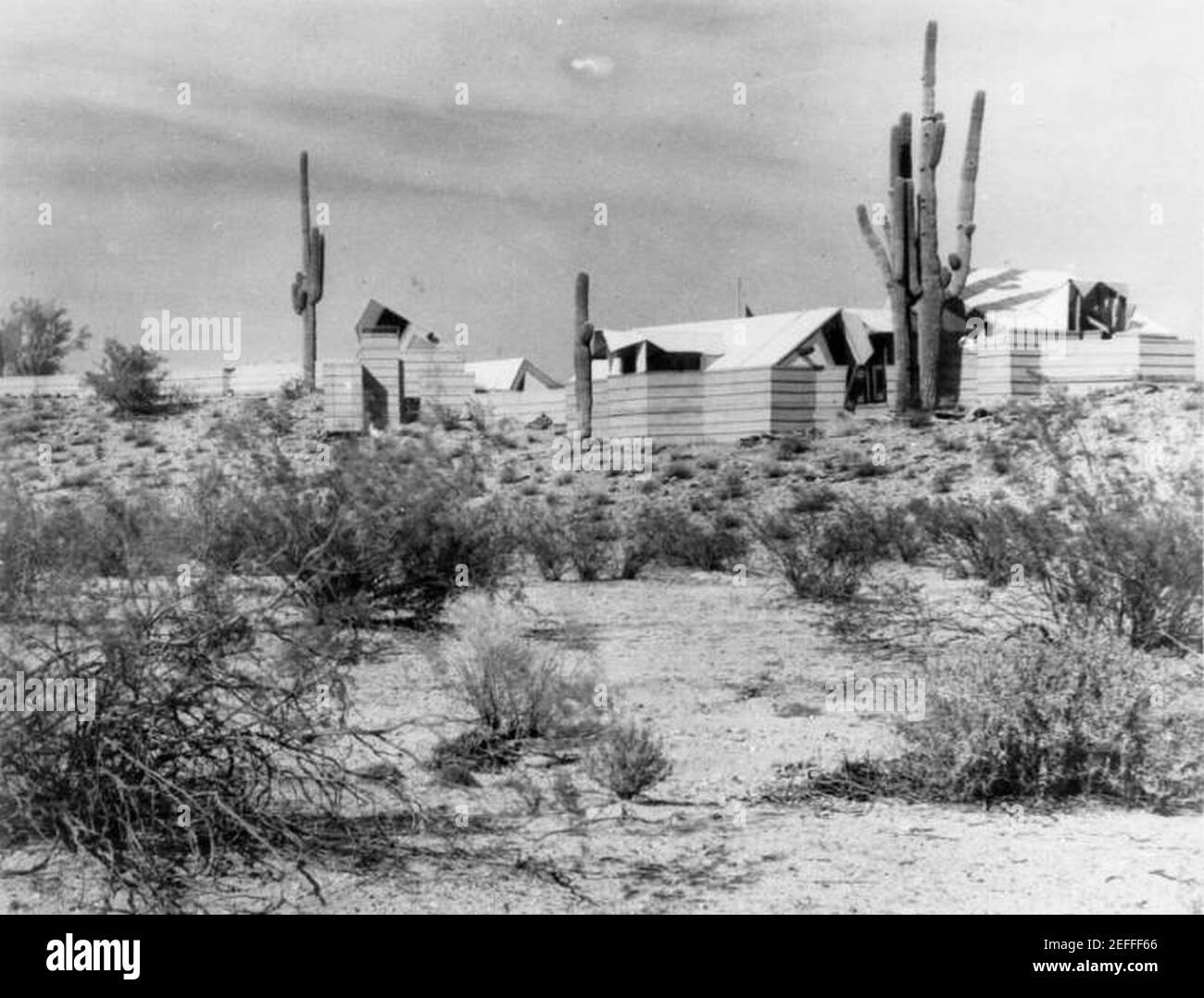 Ocotillo camp photo no. 2. Courtesy Brian Spencer & the Frank Lloyd Wright Foundation