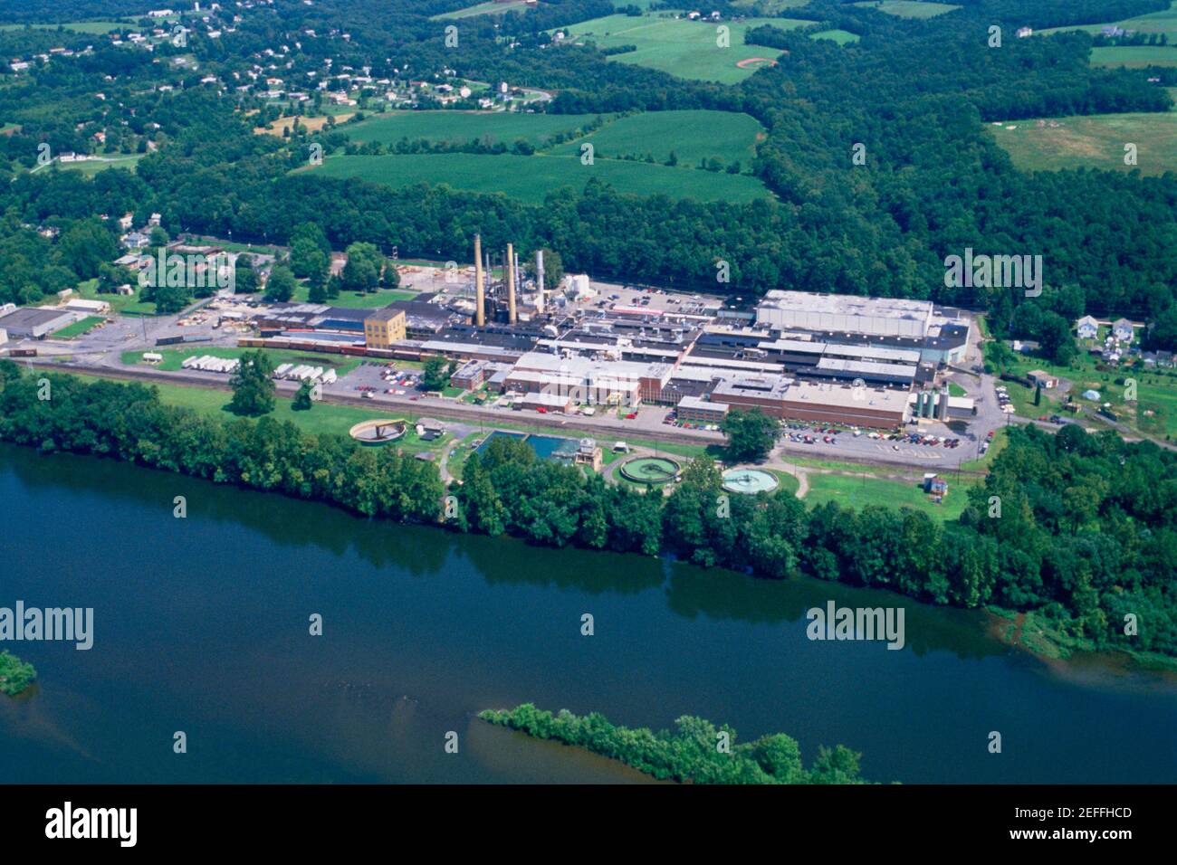 Aerial of pulp and paper mill hires stock photography and images Alamy