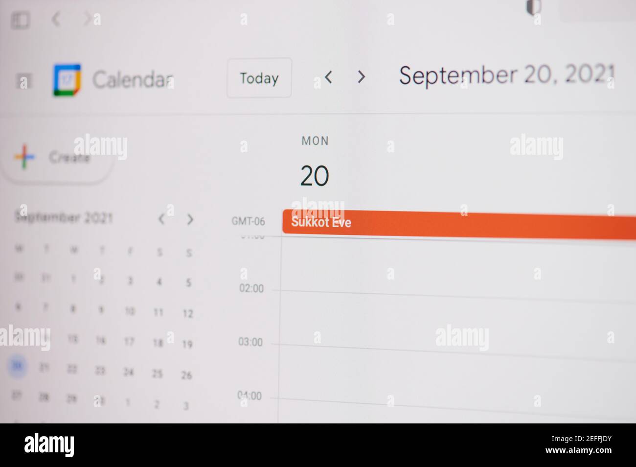 New york, USA February 17, 2021 Sukkot Eve 20 of September on google