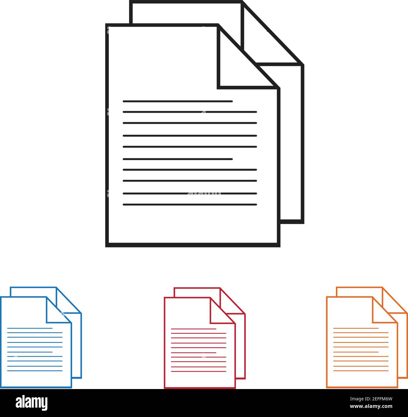 Documents icon stock vector illustration flat design Stock Vector