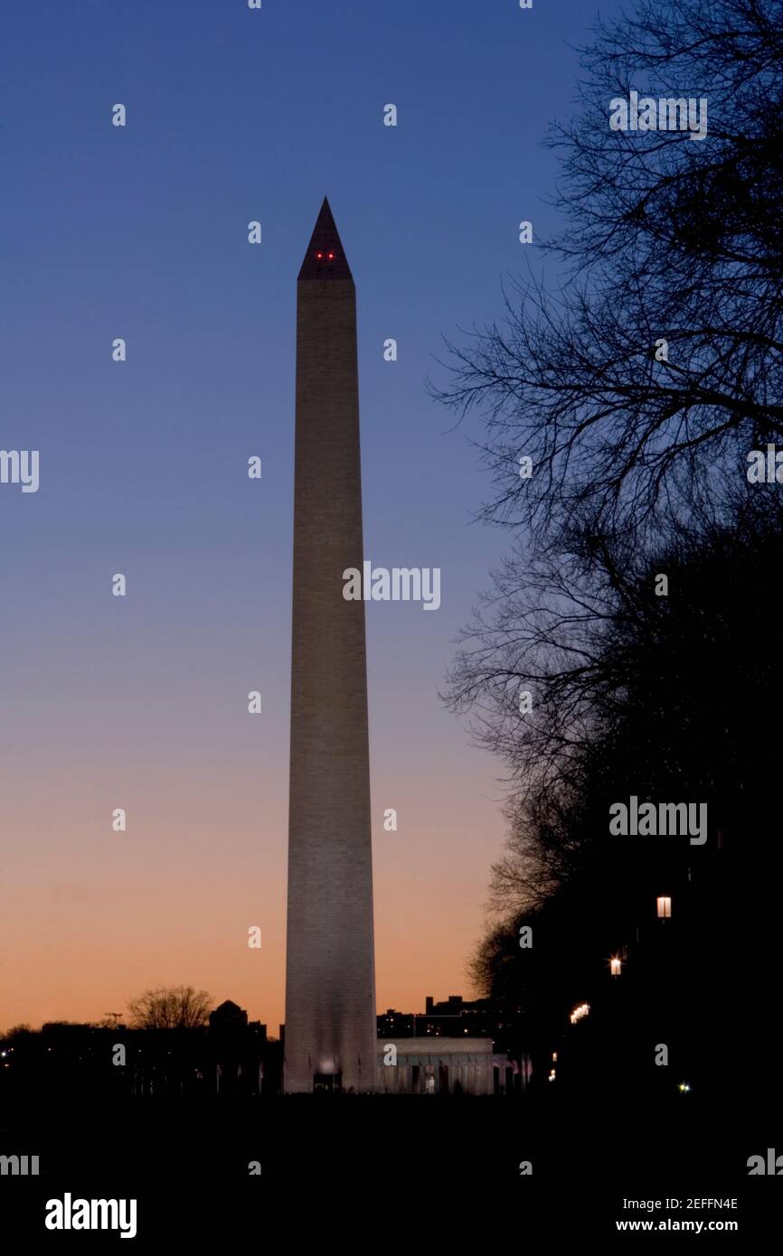 Low angle view of a tower, Washington Monument, Washington DC, USA Stock Photo