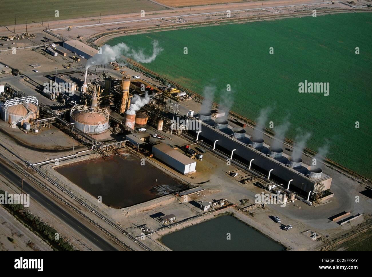 Geothermal power plant, Calipatria, California Stock Photo