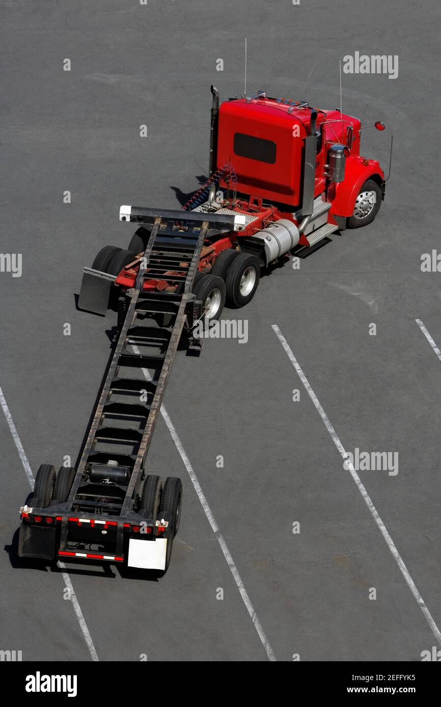 High angle view of a semitruck at a commercial dock Stock Photo Alamy