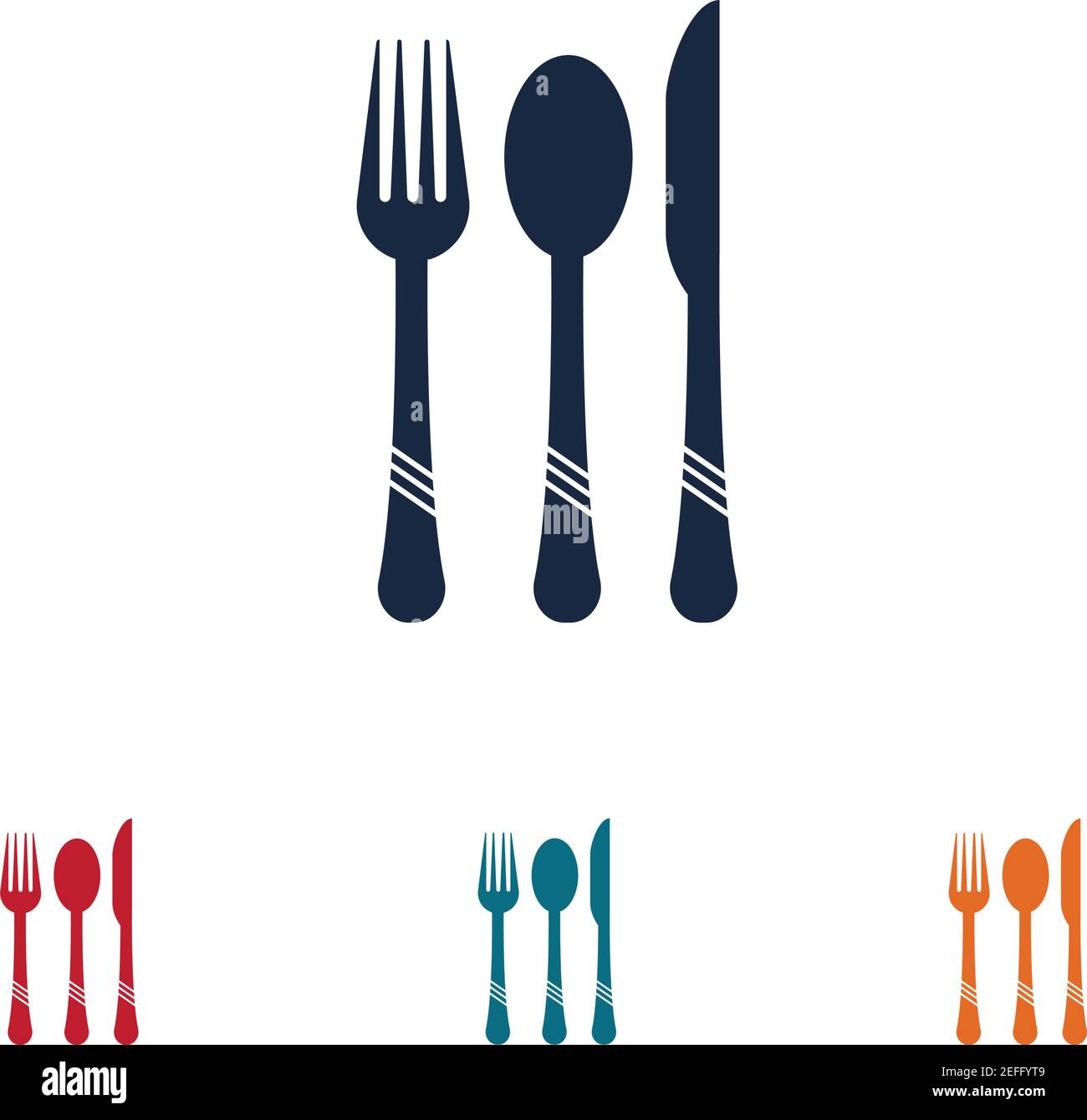 Cutlery vector icon illustration signCutlery and Kitchen Set Icon ...