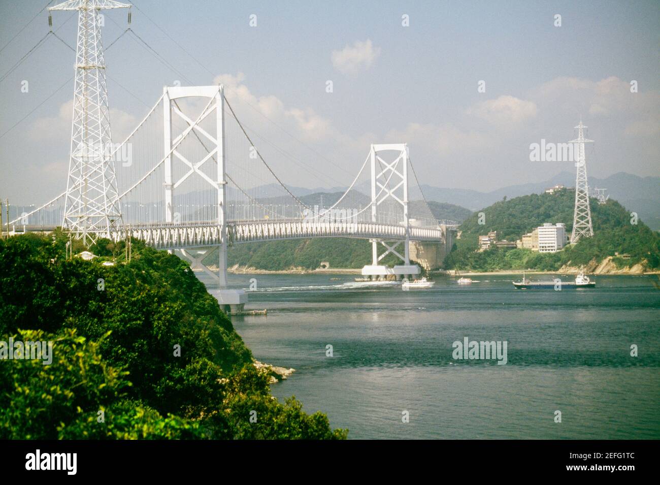 Bridge across the river, Naruto Bridge, Shikoku, Japan Stock Photo