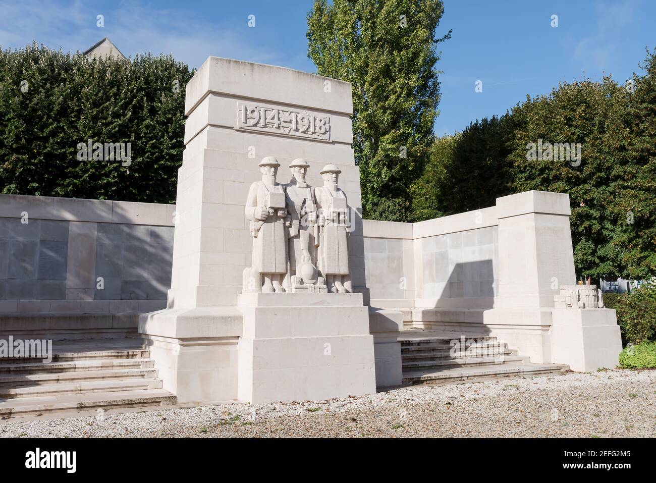 Le monument des Anglais à Soissons Stock Photo