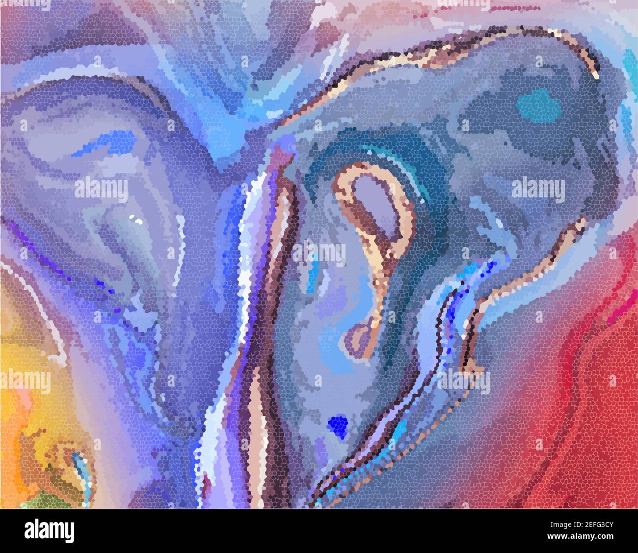Vector background. Butterfly, color mosaic illustration Stock Vector