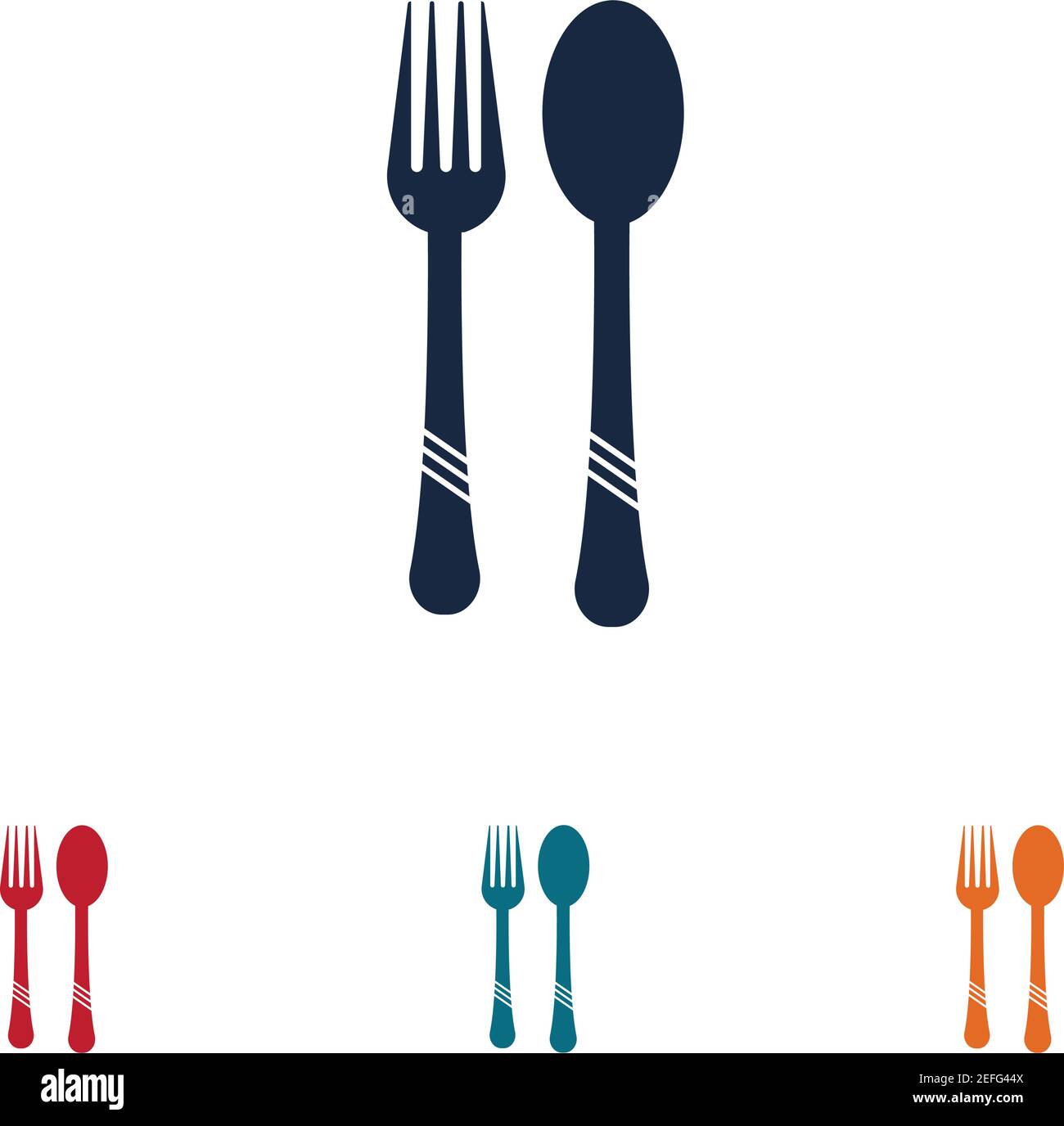 Cutlery vector icon illustration signCutlery and Kitchen Set Icon ...