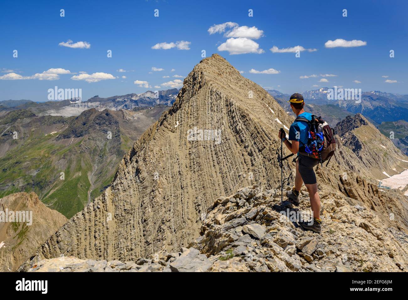 Astazous summits views (Ordesa and Monte Perdido NP,  Spain / Pyrénées NP,  France) Stock Photo