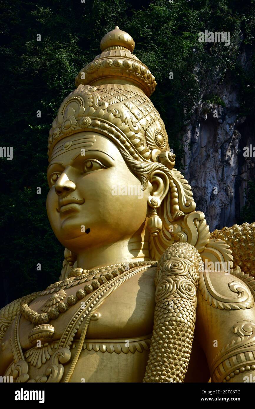 Statue of hindu god Muragan at Batu caves, Kuala Lumpur, Malaysia