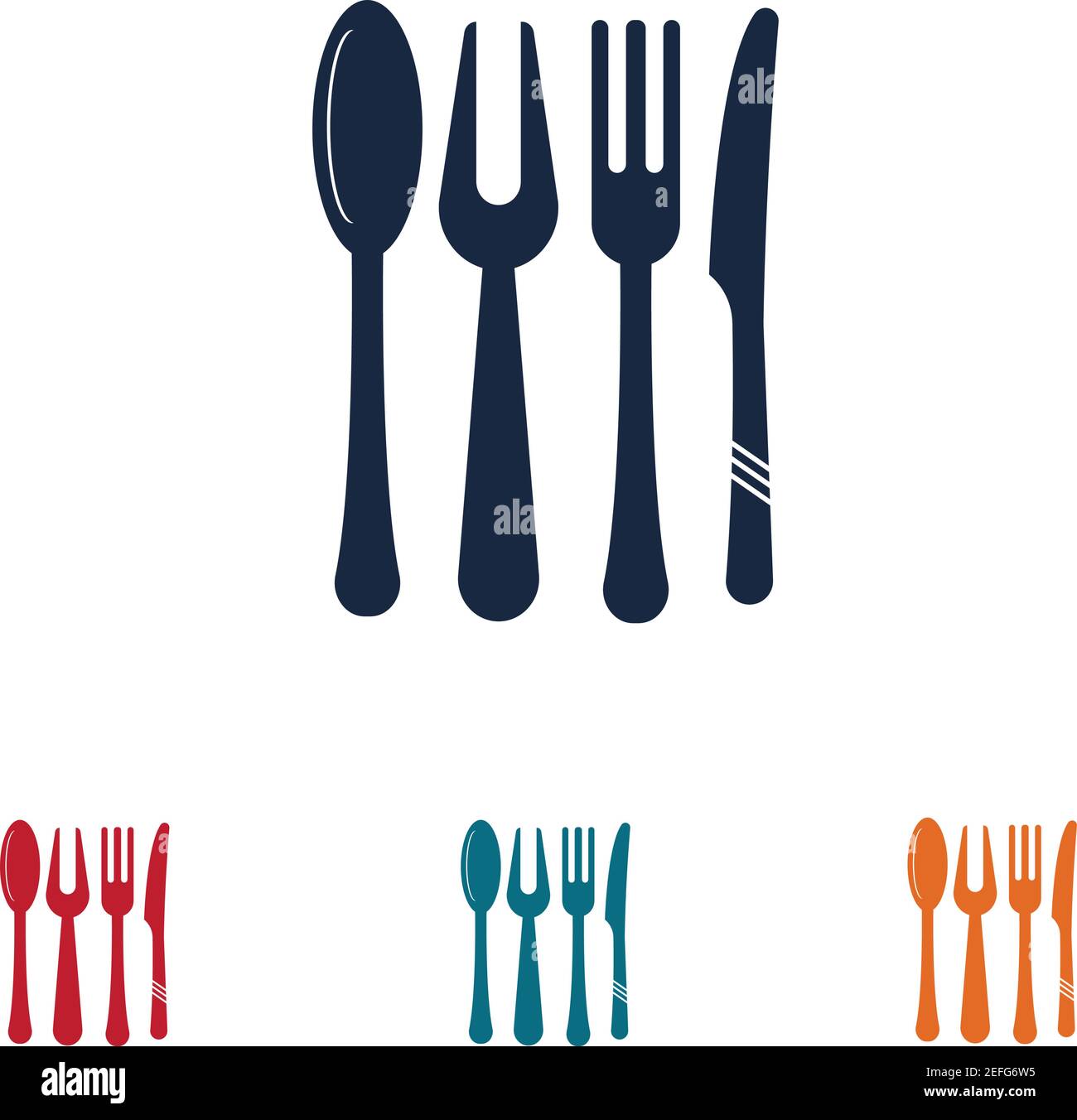 Cutlery vector icon illustration signCutlery and Kitchen Set Icon ...