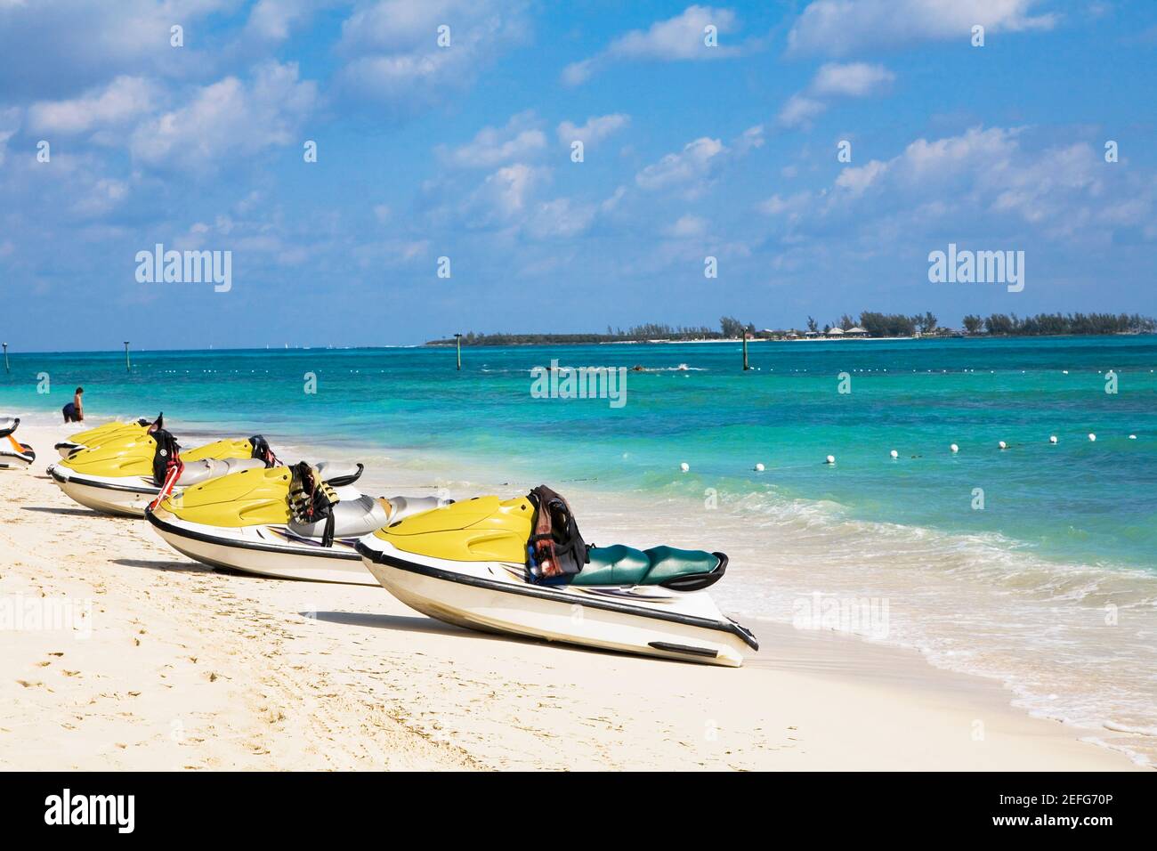 Jet boats on the beach, Cable Beach, Nassau, Bahamas Stock Photo Alamy