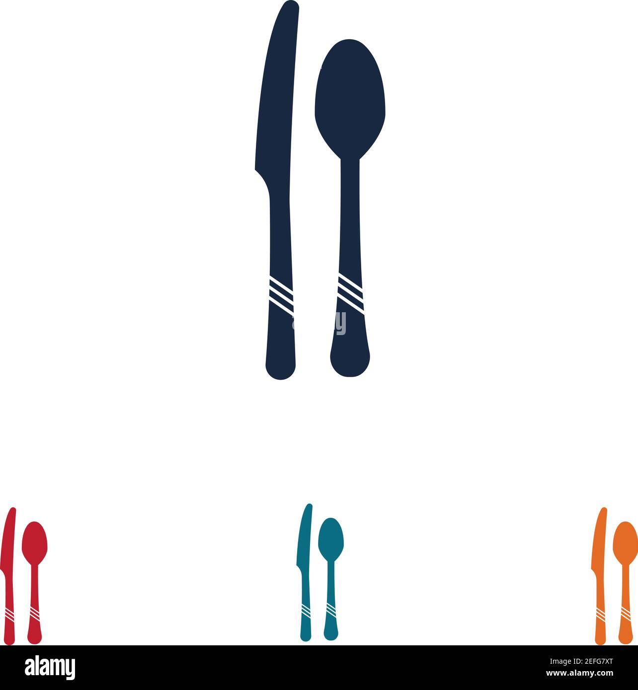 Cutlery vector icon illustration signCutlery and Kitchen Set Icon ...
