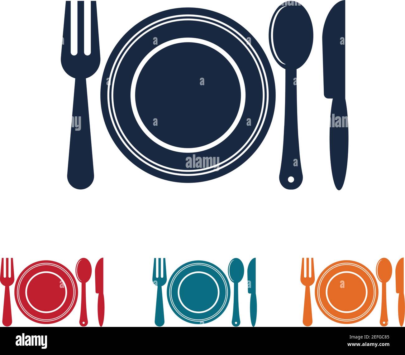 Cutlery vector icon illustration signCutlery and Kitchen Set Icon ...