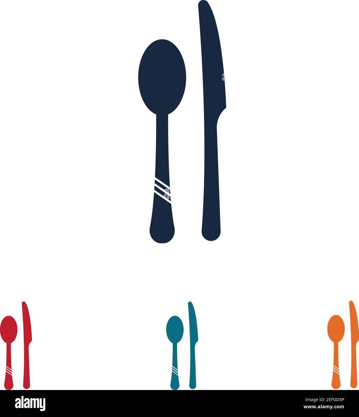 Cutlery vector icon illustration signCutlery and Kitchen Set Icon ...