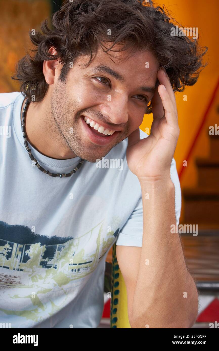 Close up dof happy young hi-res stock photography and images - Alamy