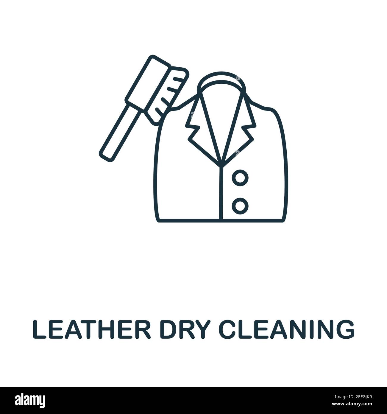 Leather Dry Cleaning icon. Simple illustration from laundry collection. Creative Leather Dry Cleaning icon for web design, templates, infographics and Stock Vector