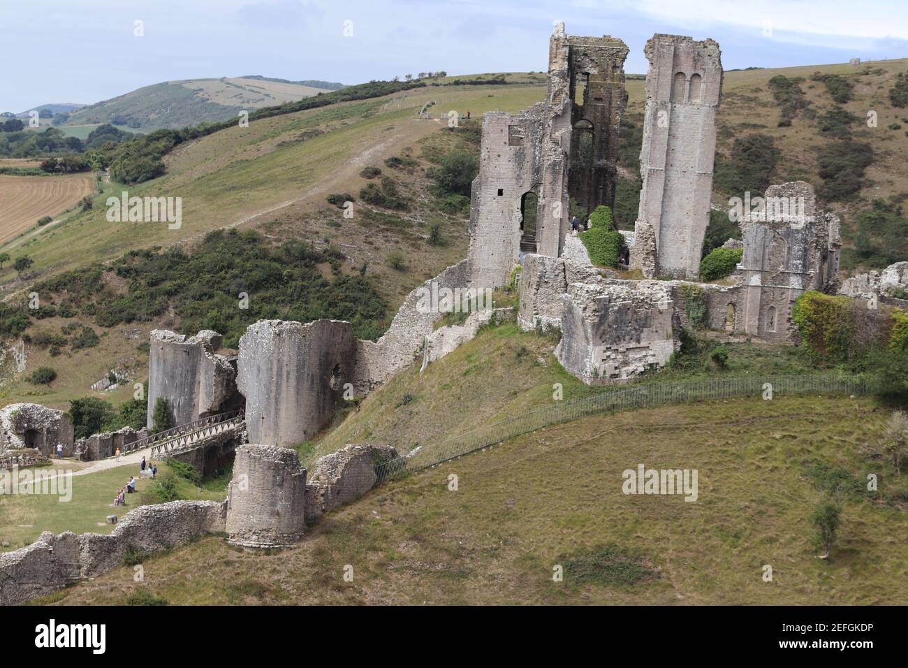 Corfe Castle, Wareham, Dorset – 6th August 2020. Stock Photo