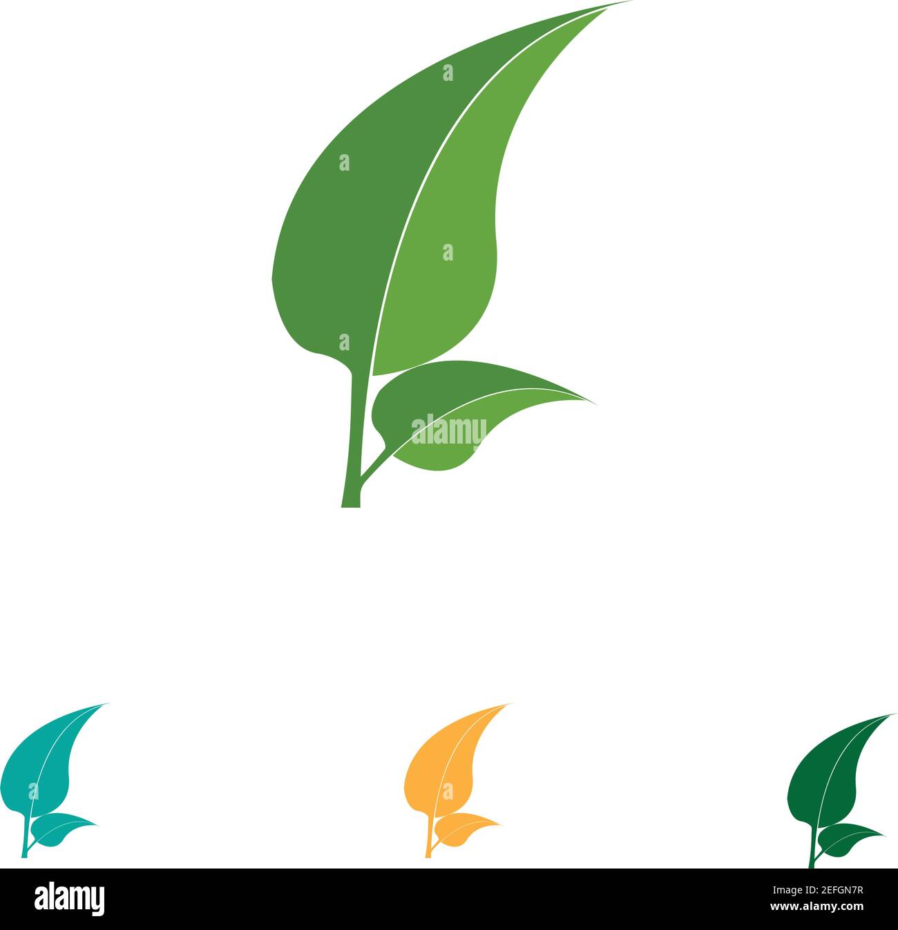Logos of green Tree leaf ecology nature element vector Stock Vector