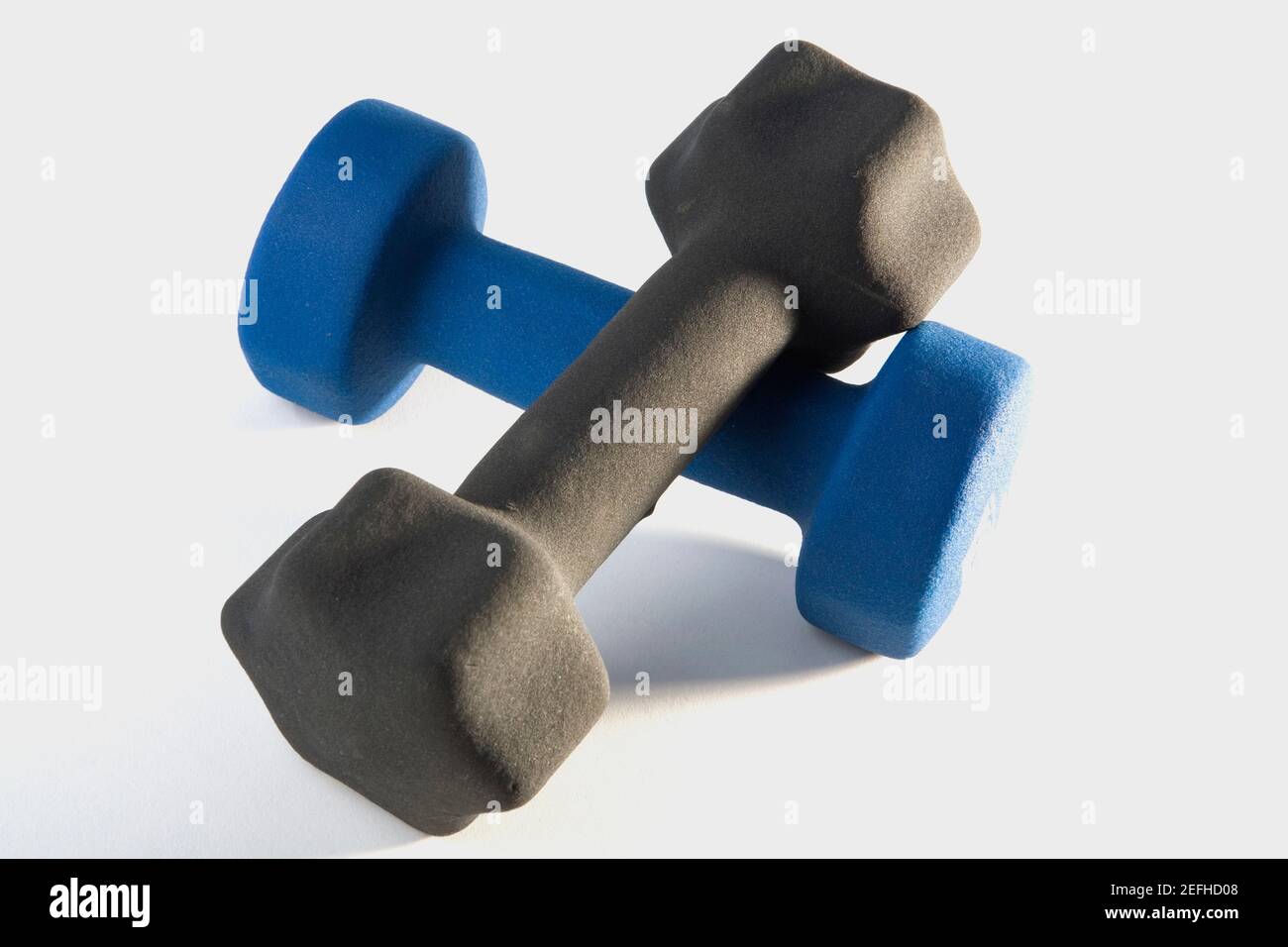 Close up of two dumbbells Stock Photo