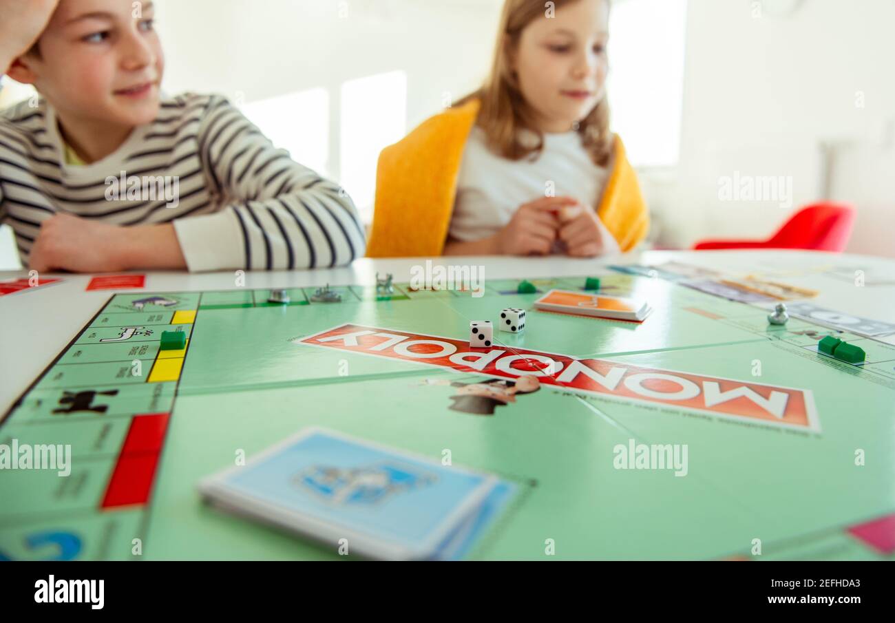 KIEL, GERMANY 14 February 2021 Happy children having fun playing