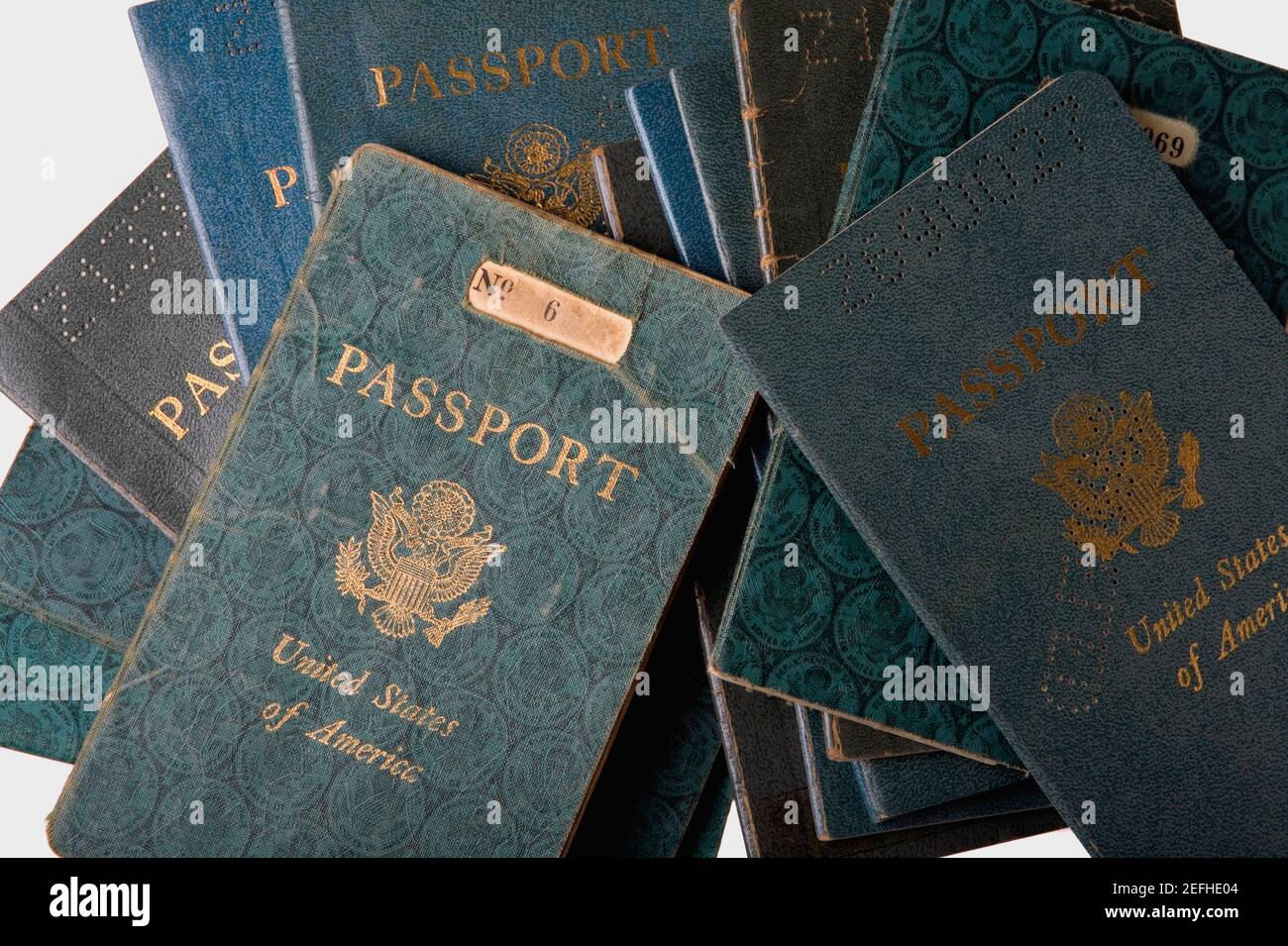 Close up of a heap of American passports Stock Photo Alamy