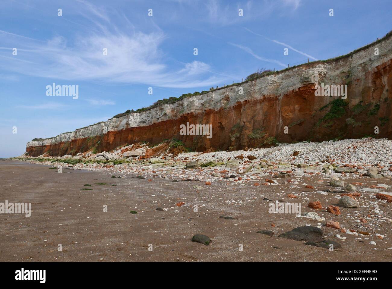Cliffs at Hunstanton, Norfolk, England Stock Photo