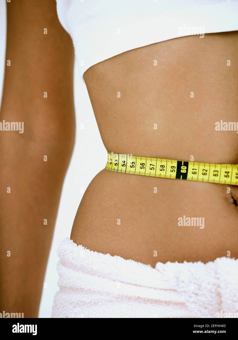 Waist tape measure woman hi-res stock photography and images - Alamy