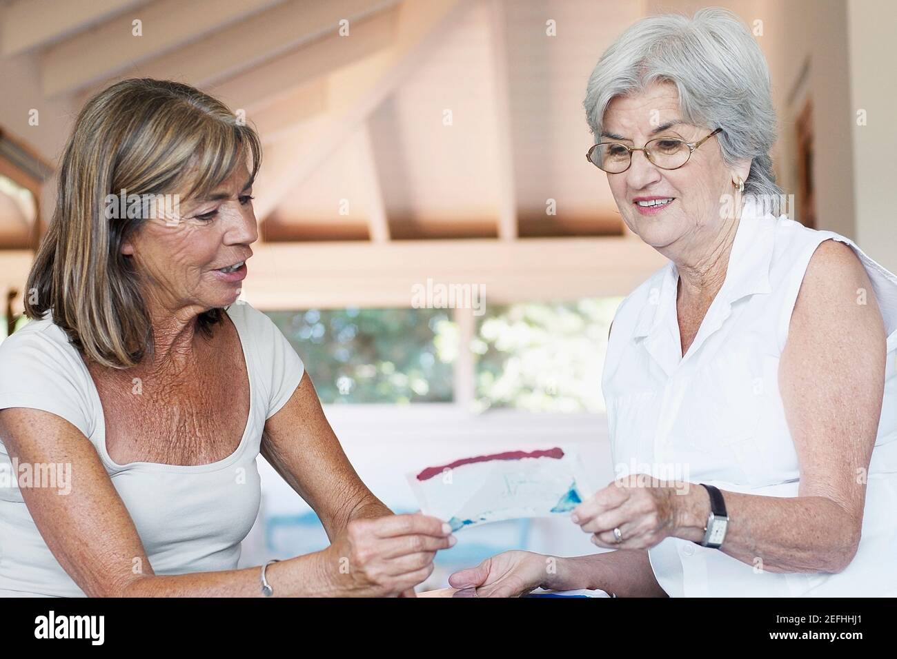 Woman content happy senior show hi-res stock photography and images - Alamy