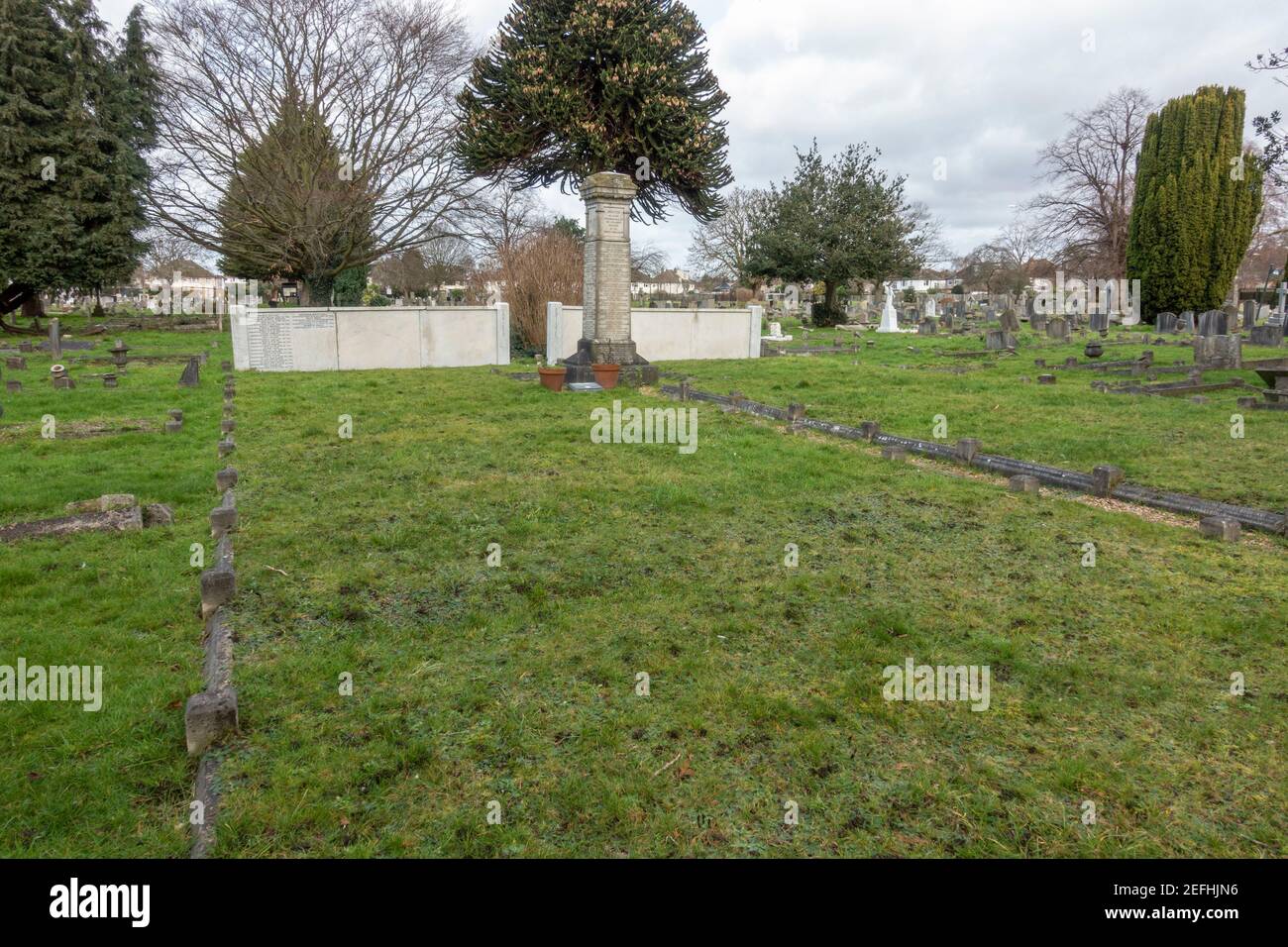 Variety Artistes Memorial in Twickenham Cemetery, Whitton, Richmond upon Thames, London, UK. Stock Photo