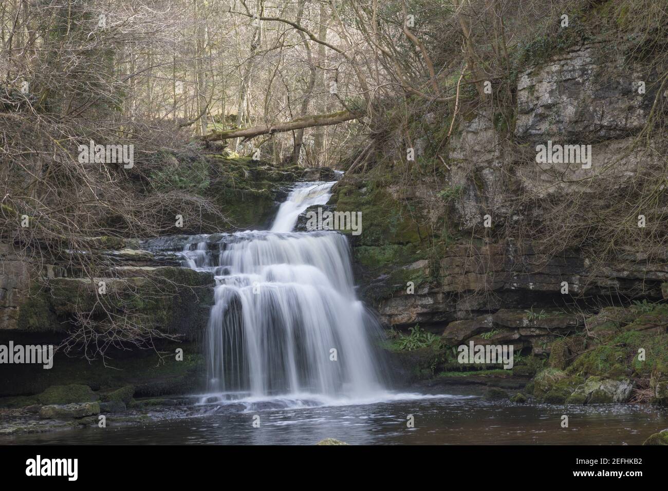 West Burton waterfall, North Yorkshire. Stock Photo