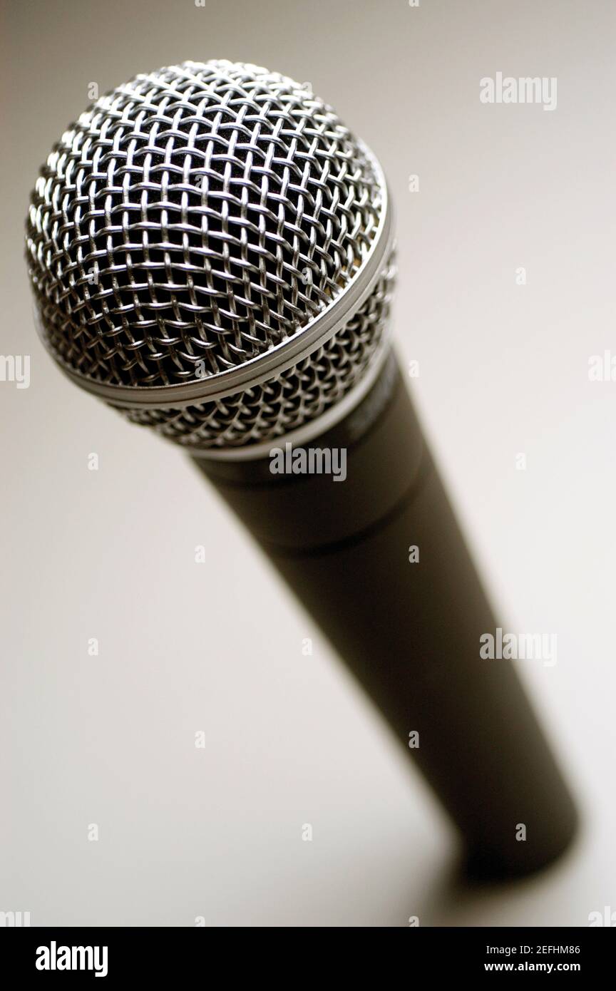 Close-up of microphone Stock Photo