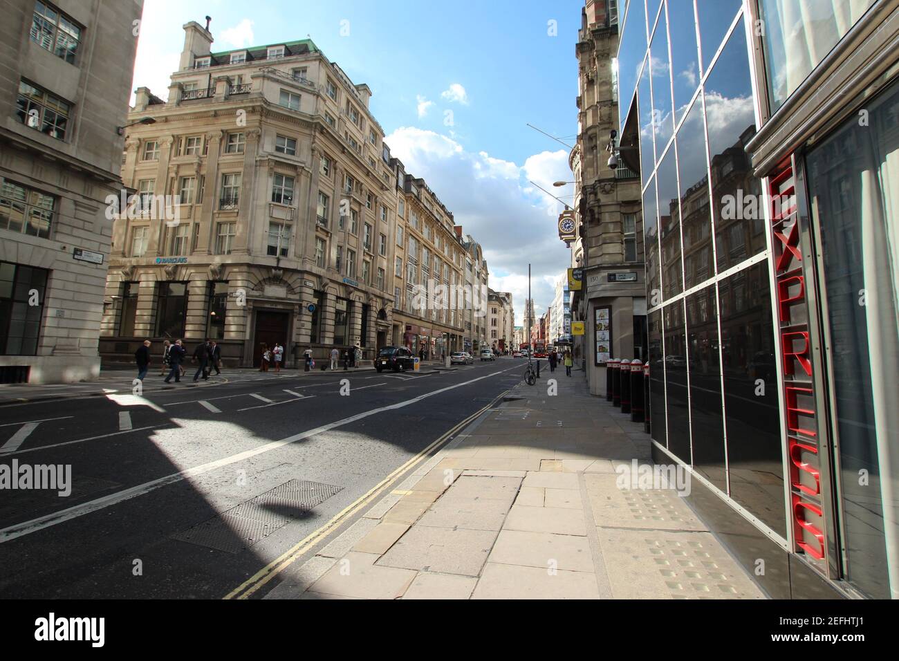 The former Daily Express building and Fleet Street in London, UK Stock Photo