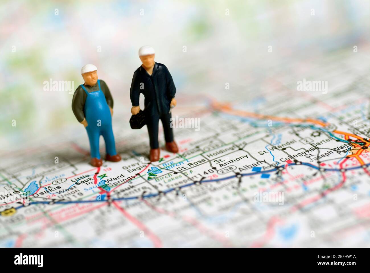 Figurines map hi-res stock photography and images - Alamy
