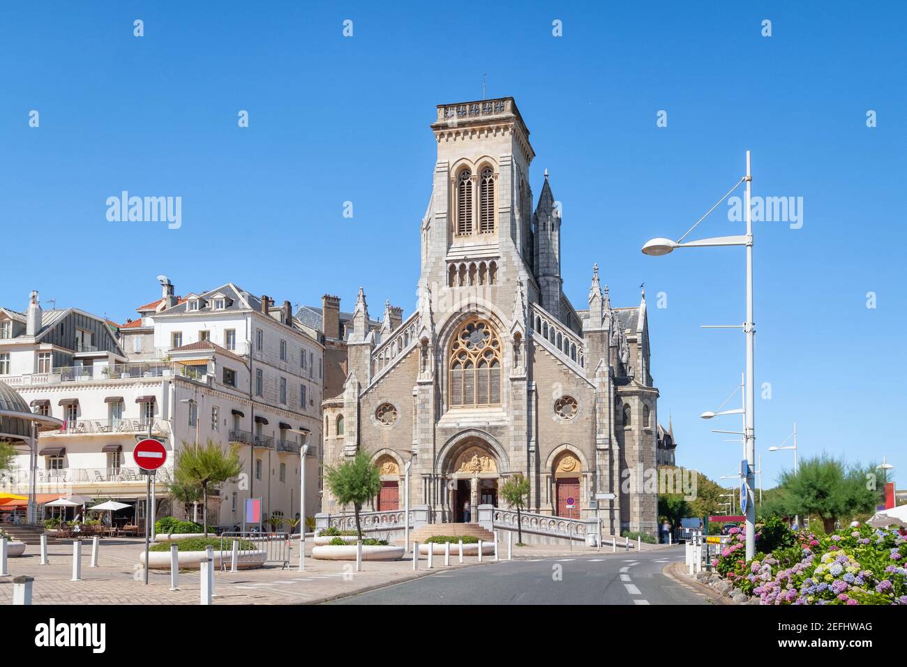 Sainte-Eugenie Church in Biarritz, France Stock Photo