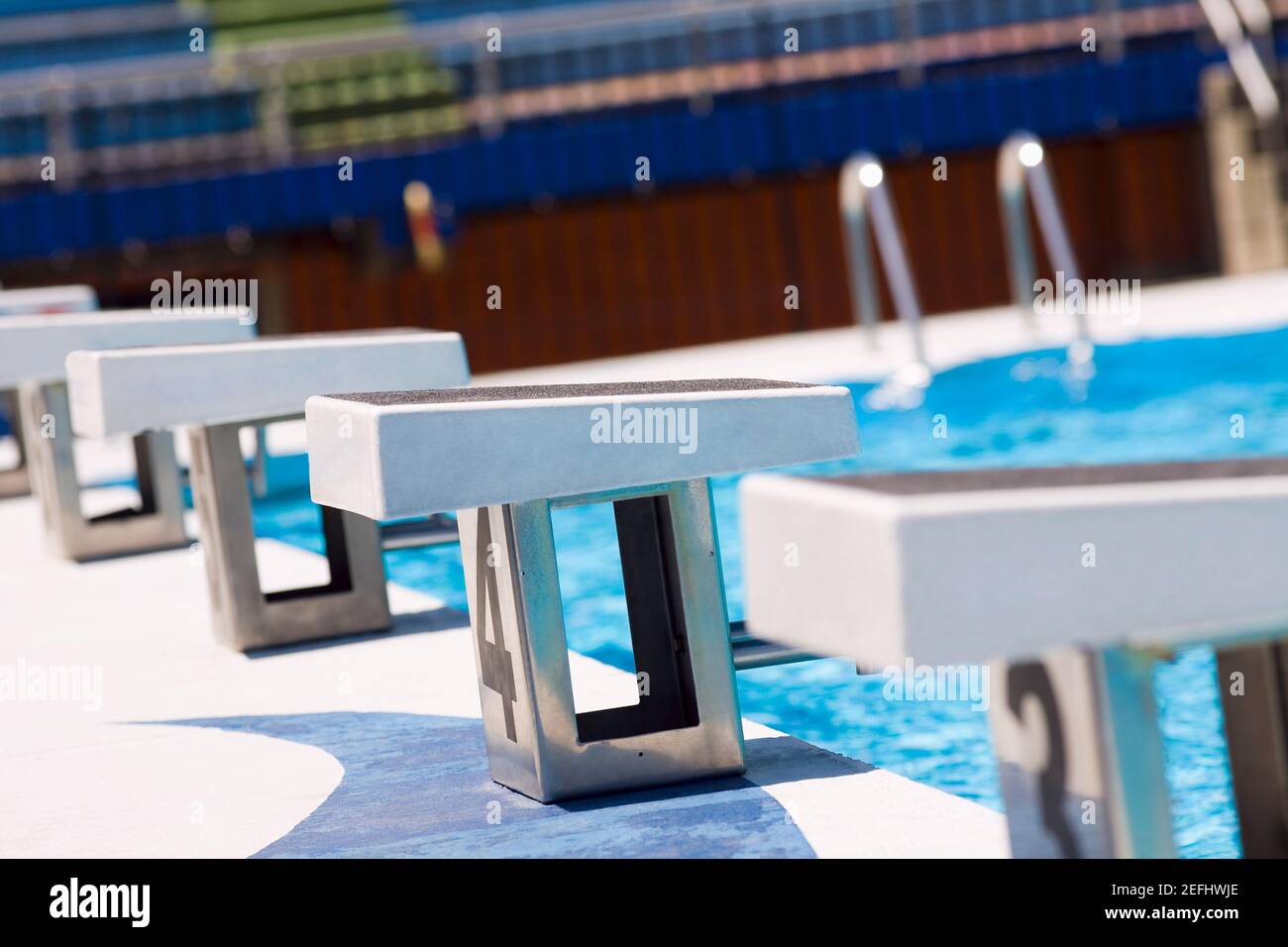 Diving platform at a swimming pool Stock Photo Alamy