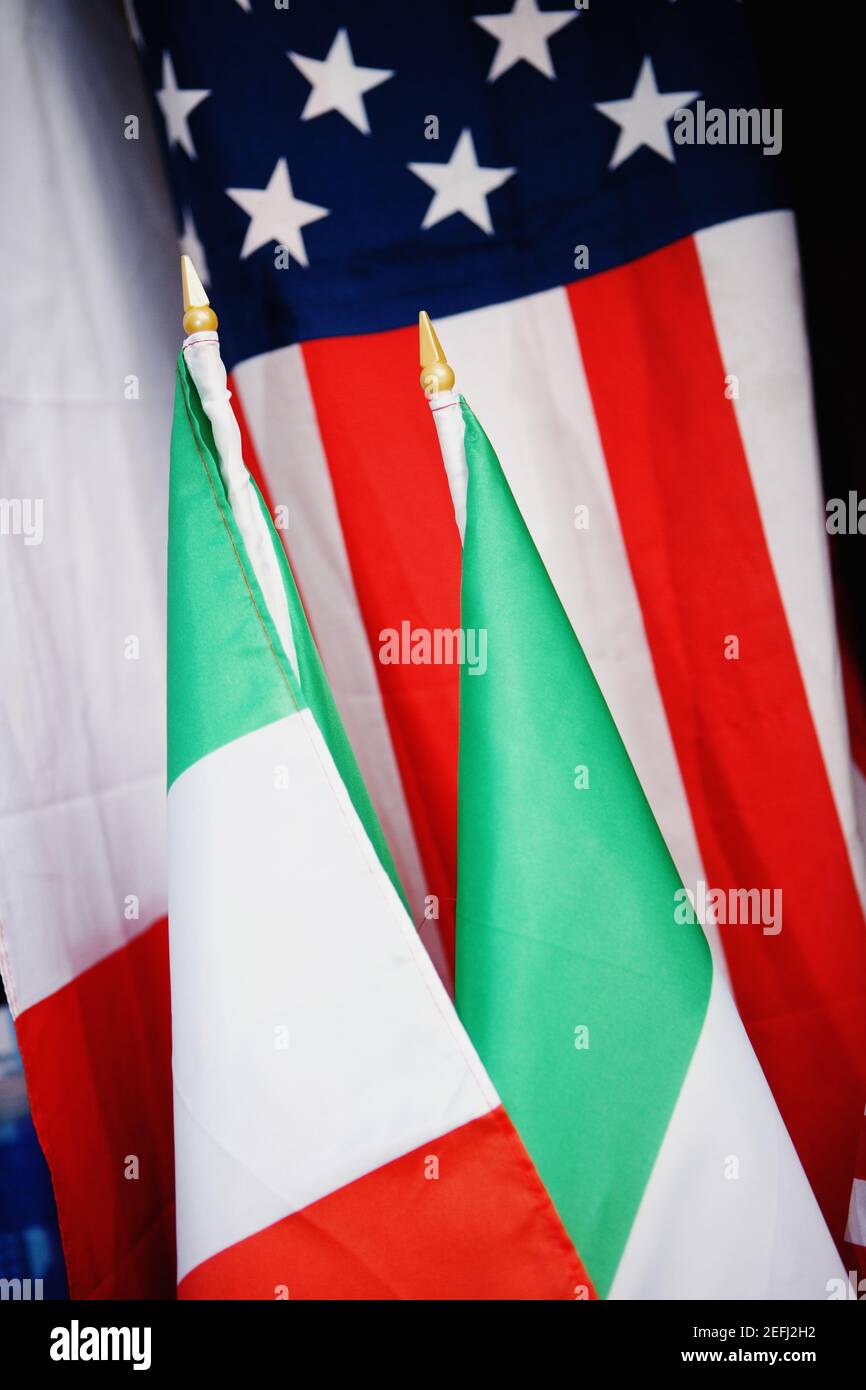 Italian american flag hi-res stock photography and images - Alamy