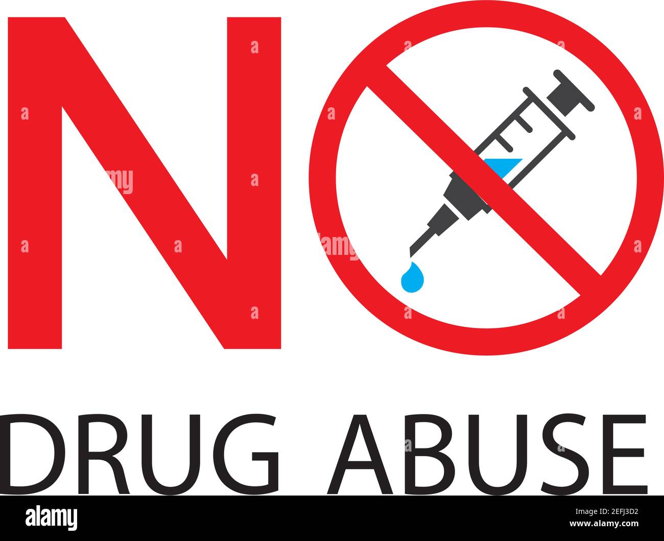 International day against drug abuse and illicit trafficking concept illustration design template Stock Vector